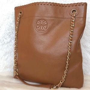 ✨Tory Burch Cognac Bark Leather Bag